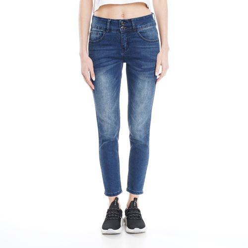 Jeans Candice Tiro Medio Med Dark Blue Repreve