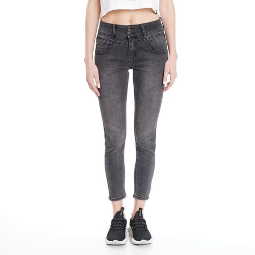 Jeans Candice Tiro Medio Dark Gray