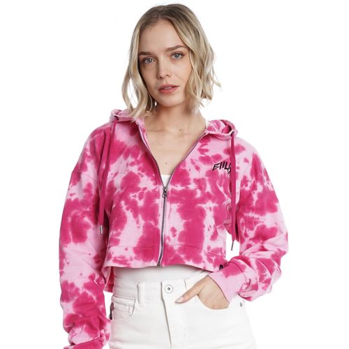 Cropped Full Zipper Full Printing Tie Dye