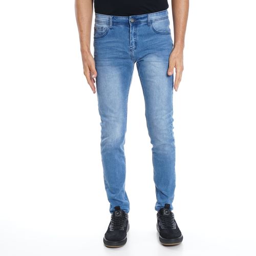 Jeans Hombre Skinny Tiro Medio