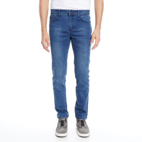 Jeans Hombre Slim Tiro Medio