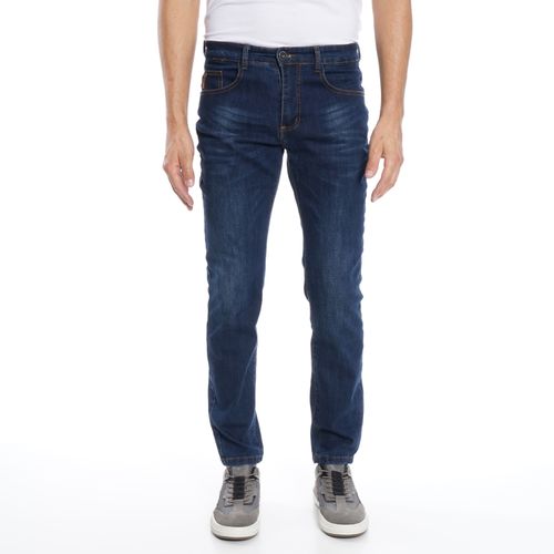 Jeans Basico Skinny Tiro Medio River Elastic Azul Oscuro