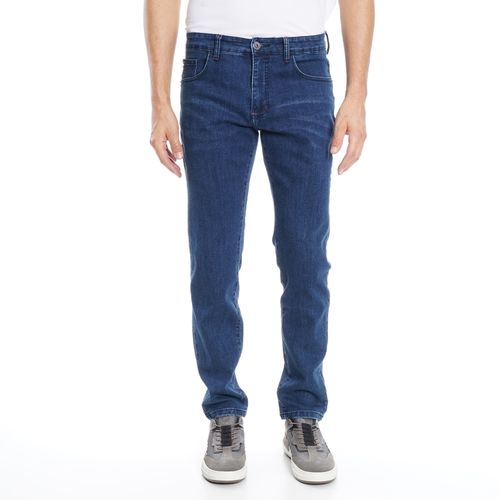 Jeans Basico Slim Tiro Medio River Elastic  Raw