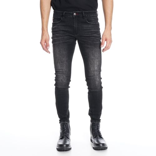 Jeans Skinny Tiro Medio Black Rock In Rio