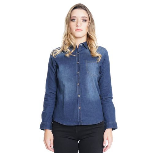 Blusa Denim Dark Blue