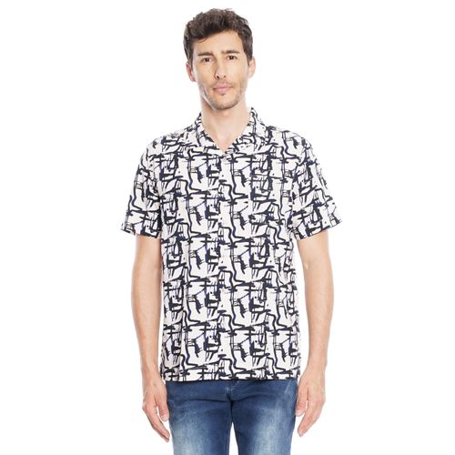 Camisa Manga Corta Surf Guayabera Brush