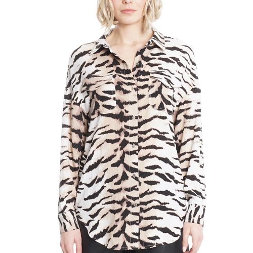 Blusa M/L Full Printing Animal Print Rayado