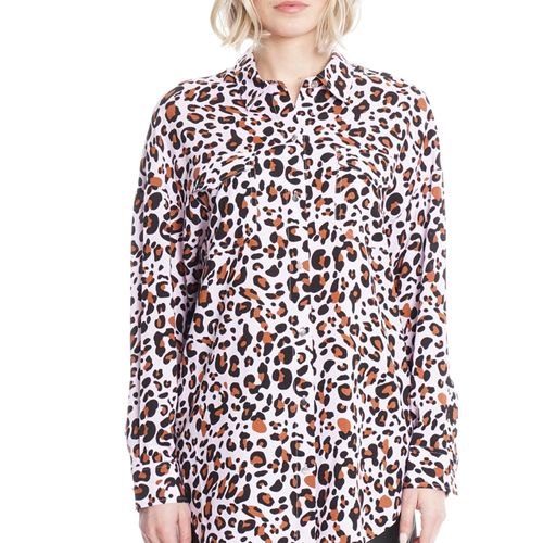 Blusa M/L Full Printing Pink Leopard