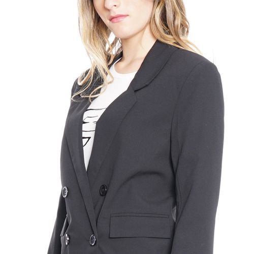 Blazer Oversize con Botones Negro