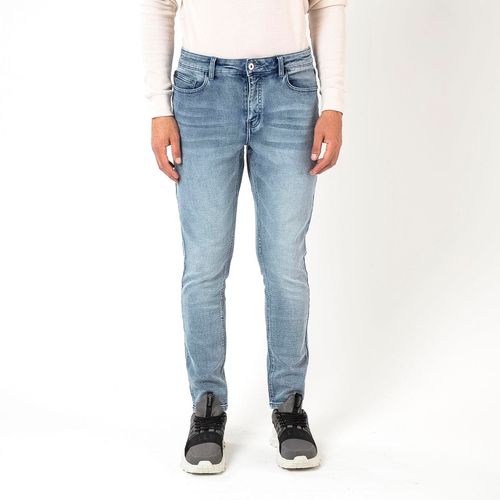 Jeans Skinny Tiro Medio Light Blue Techno Fabric