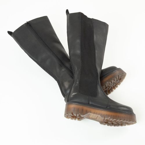 Bota Alta Suela Cristal /Negro