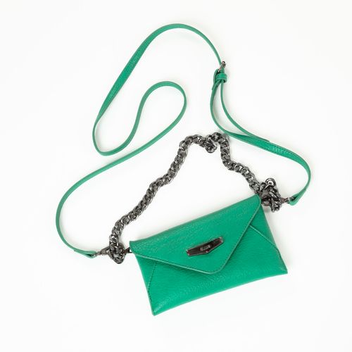 Little Cross Bag With Chain /Verde