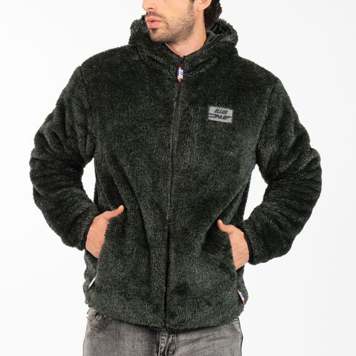 Polerón Shaggy Capucha Full Zipper  Vmilitar