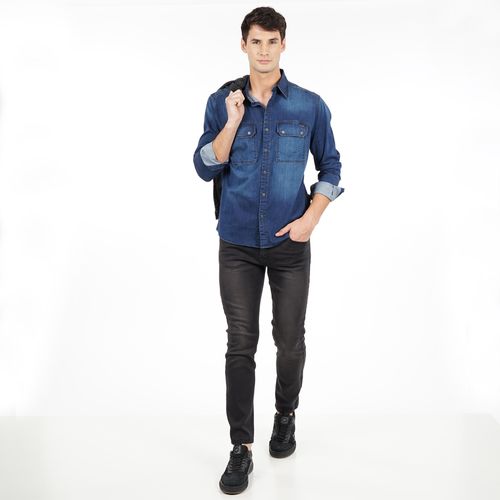 Camisa Denim Med Blue Ellus