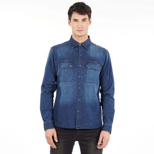 Camisa Denim Med Blue Ellus