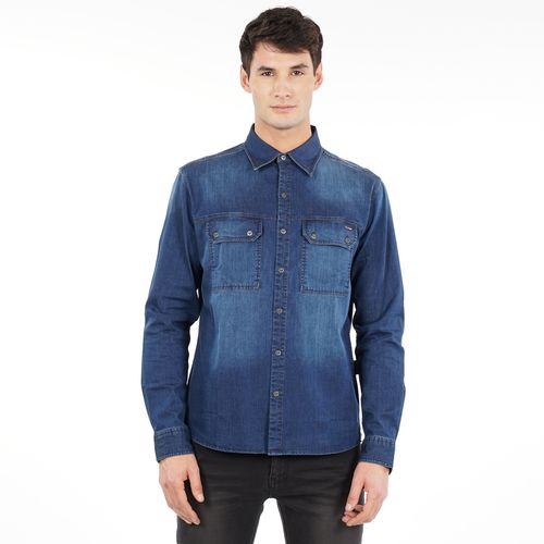 Camisa Denim Med Blue