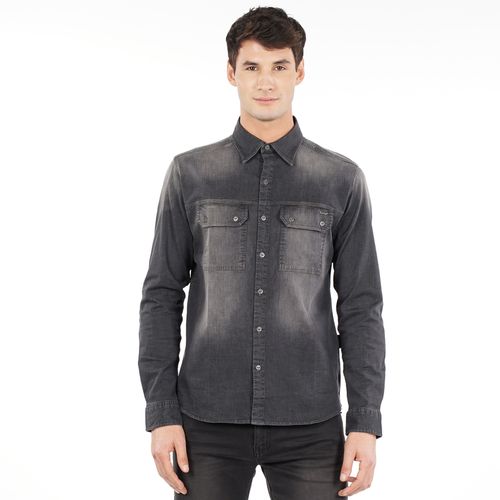 Camisa Manga Larga Hombre Denim