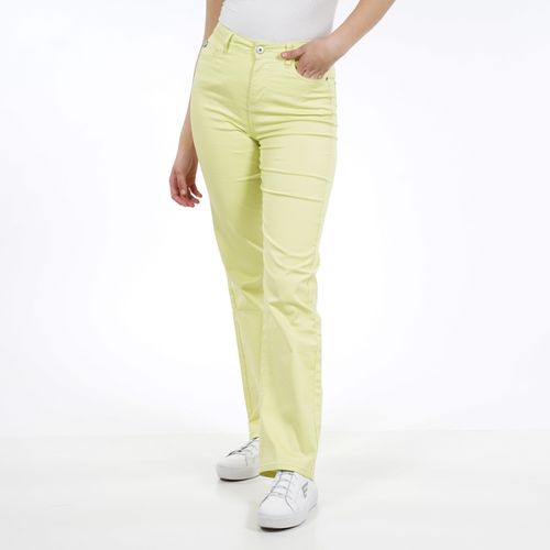 Jeans 90´S Tiro Ultra Alto Full Color Verde Limon