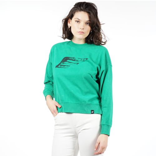 Polerón Crew Neck Irregular E Verde Gris