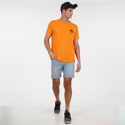 Polera Naranja con Estampado Unbreakabel