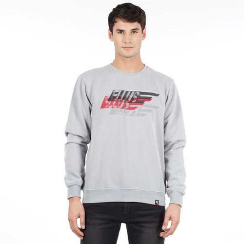 Polerón Crew Neck Regular Fit Ellus Triple Gris