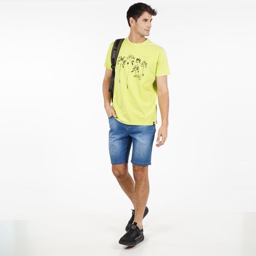 Polera M/C Print Frontal Palmeras Lemon