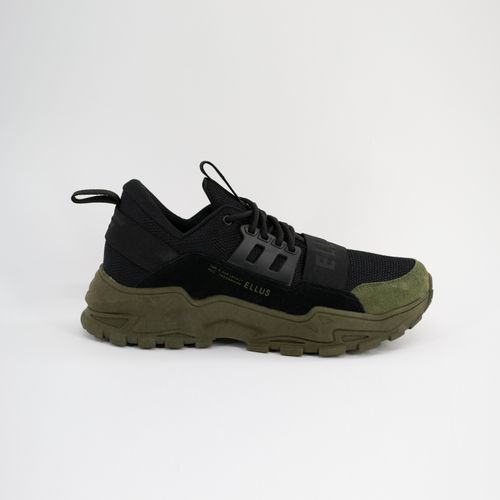 Zapatilla Trekking Negro Con Verde