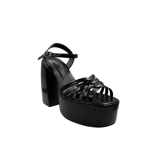 Sandalia Alta Napa Floatar Metalizado Preto