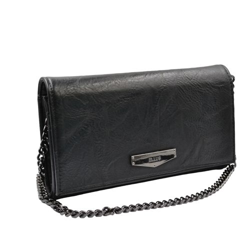 Crossbody Bag Light Pu With Chain Negro