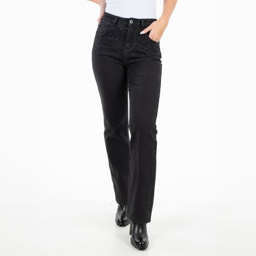 Jeans 90´S Total Black Brillos