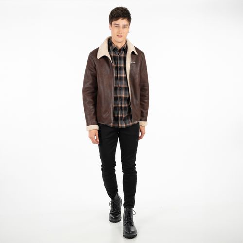 Camisa Regular Flannel Tartan Camel