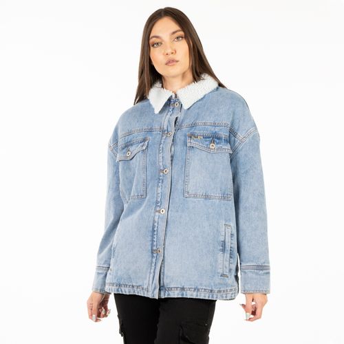 Chaqueta Trucker Oversize Light Blue