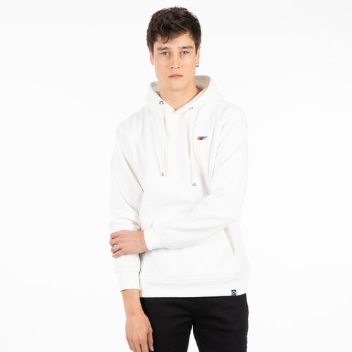 Polerón Capucha Regular Fit Fleece Blanco