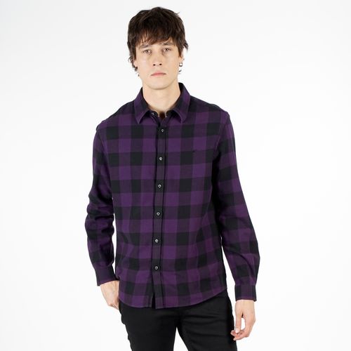 Camisa M/L Light Flannel Check Purpura