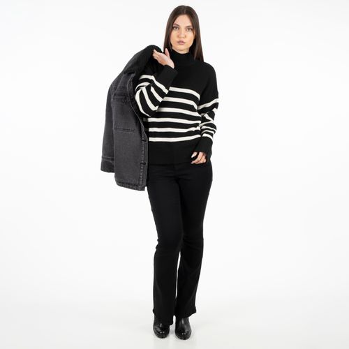 Mid Zipper Sweater Stripes