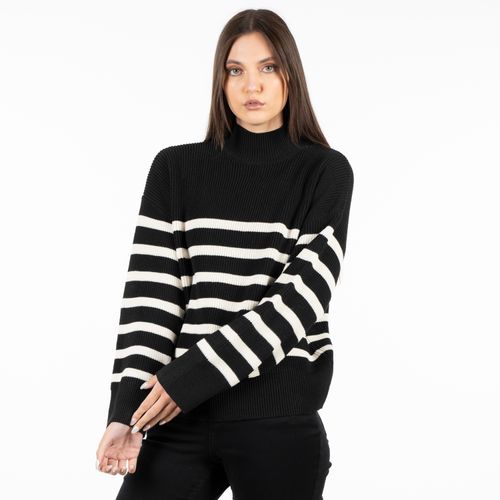 Mid Zipper Sweater Stripes
