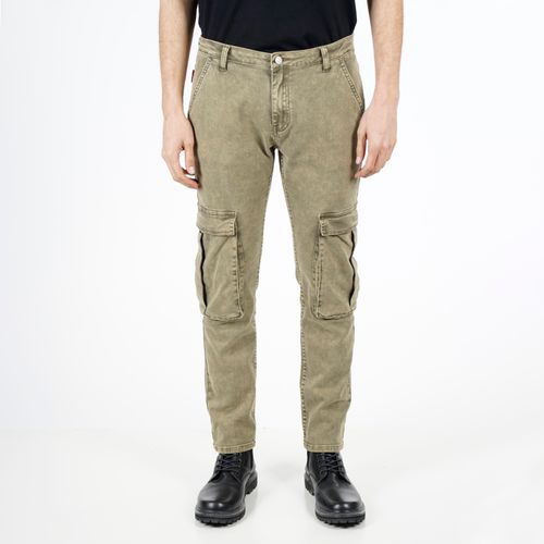 Pantalón Slim Tiro Medio Cargo Husk