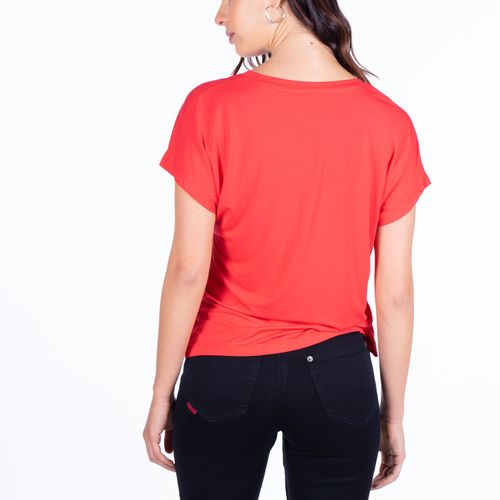 Polera Manga Corta Mujer Cuello en V