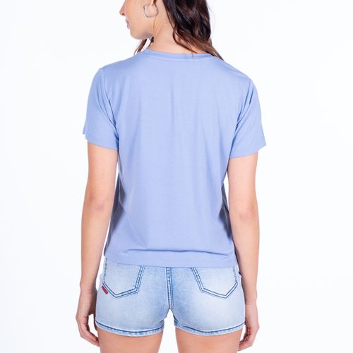 Polera Manga Corta Mujer Cuello en V Love