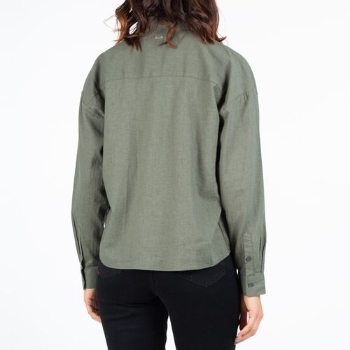Blusa Manga Larga Mujer Lino