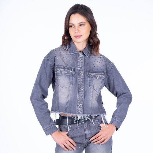 Chaqueta Mujer Trucker Brillos