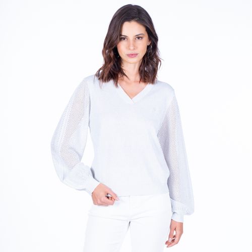 Tejido Mujer Cuello en V Lurex