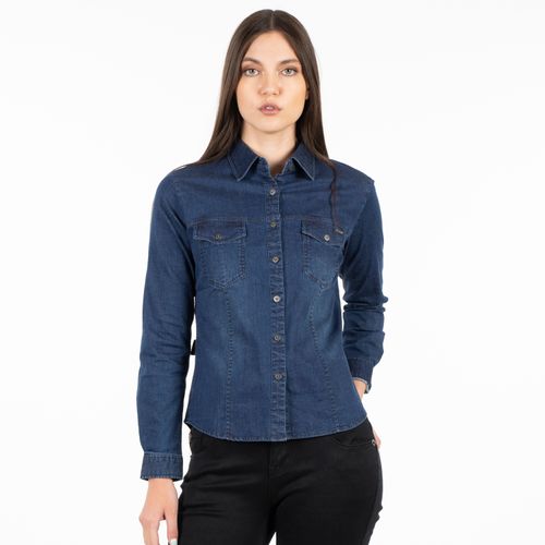 Blusa Manga Larga Denim Mujer