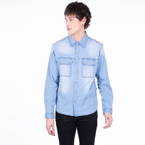 Camisa Manga Larga Hombre Denim