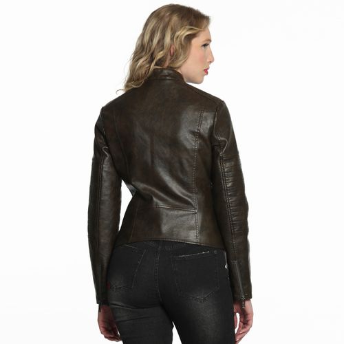 Chaqueta Mujer Moto PU
