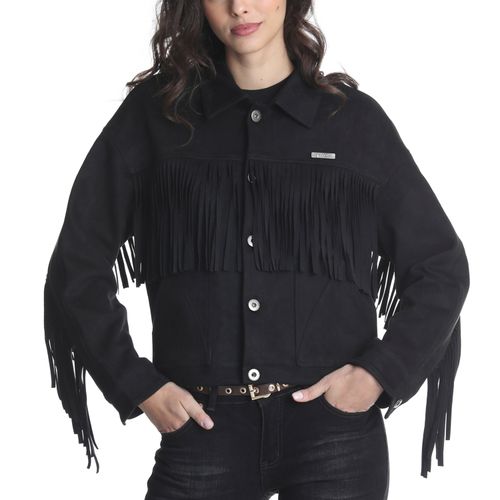 Chaqueta Flecos Mujer