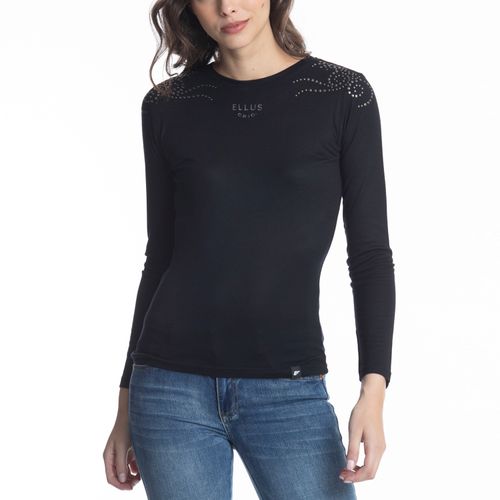 Polera Mujer Manga Larga Montana Slim Fit Tachas