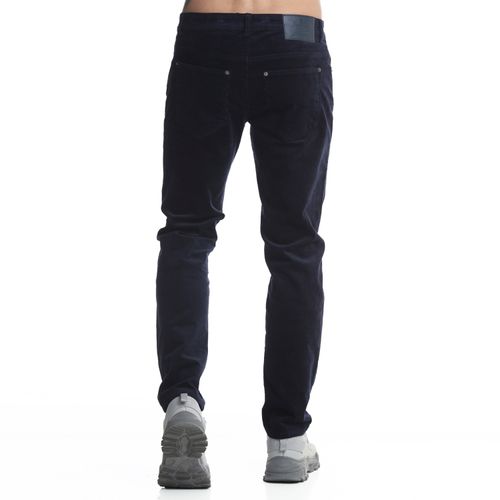 Pantalon Hombre Cotelé Slim Tiro Medio