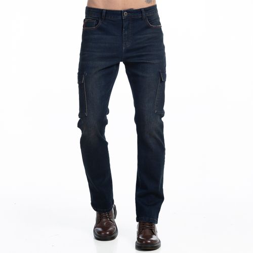 Jeans Hombre Cargo Tiro Medio Oxidado