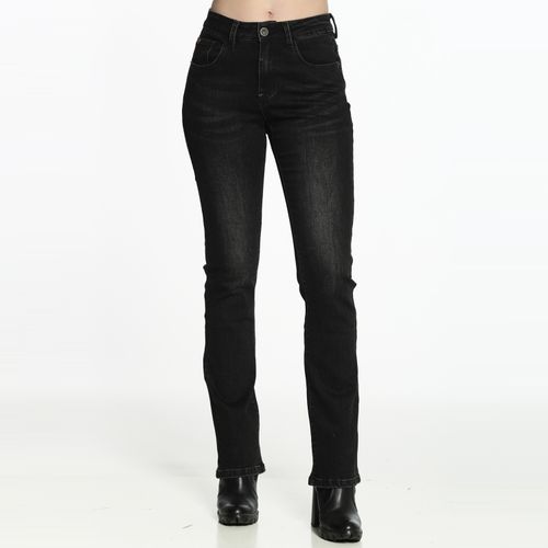 Jeans Mujer Jess Tiro Medio gris bordado